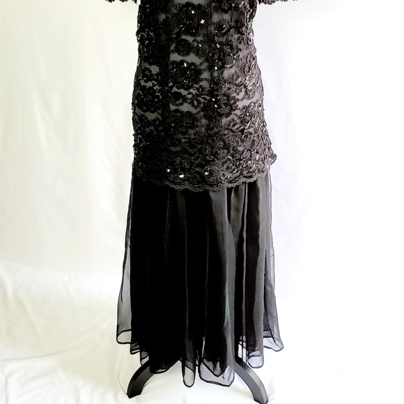 Custom Tailored Black Evening Gown - Picture 10 of 15